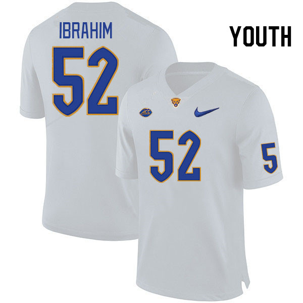 Youth #52 Abe Ibrahim Pitt Panthers College Football Jerseys Stitched Sale-White